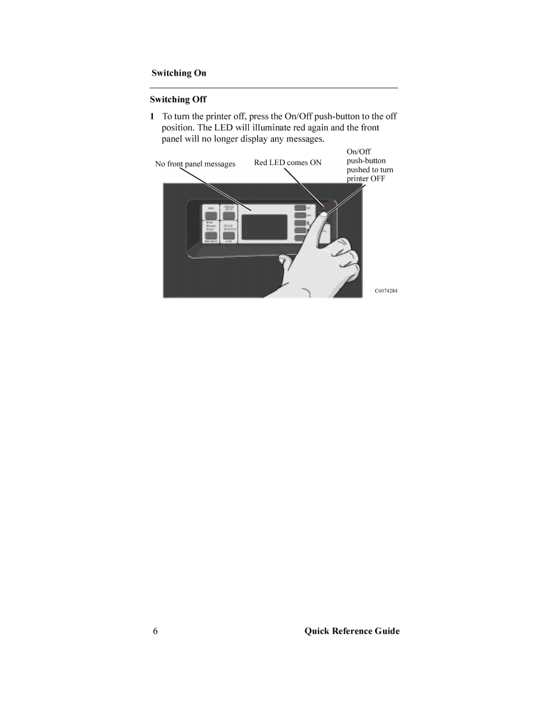 HP 1050C, 1055CM manual 6ZLWFKLQJ2Q 6ZLWFKLQJ2II 