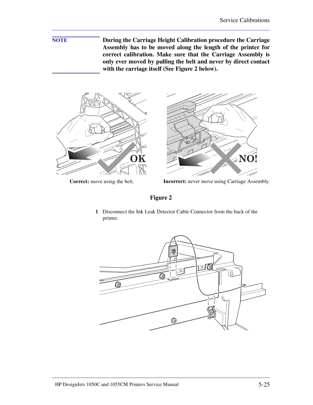 HP 1055CM manual Assembly has to be moved along the length of the printer for, With the carriage itself See below 