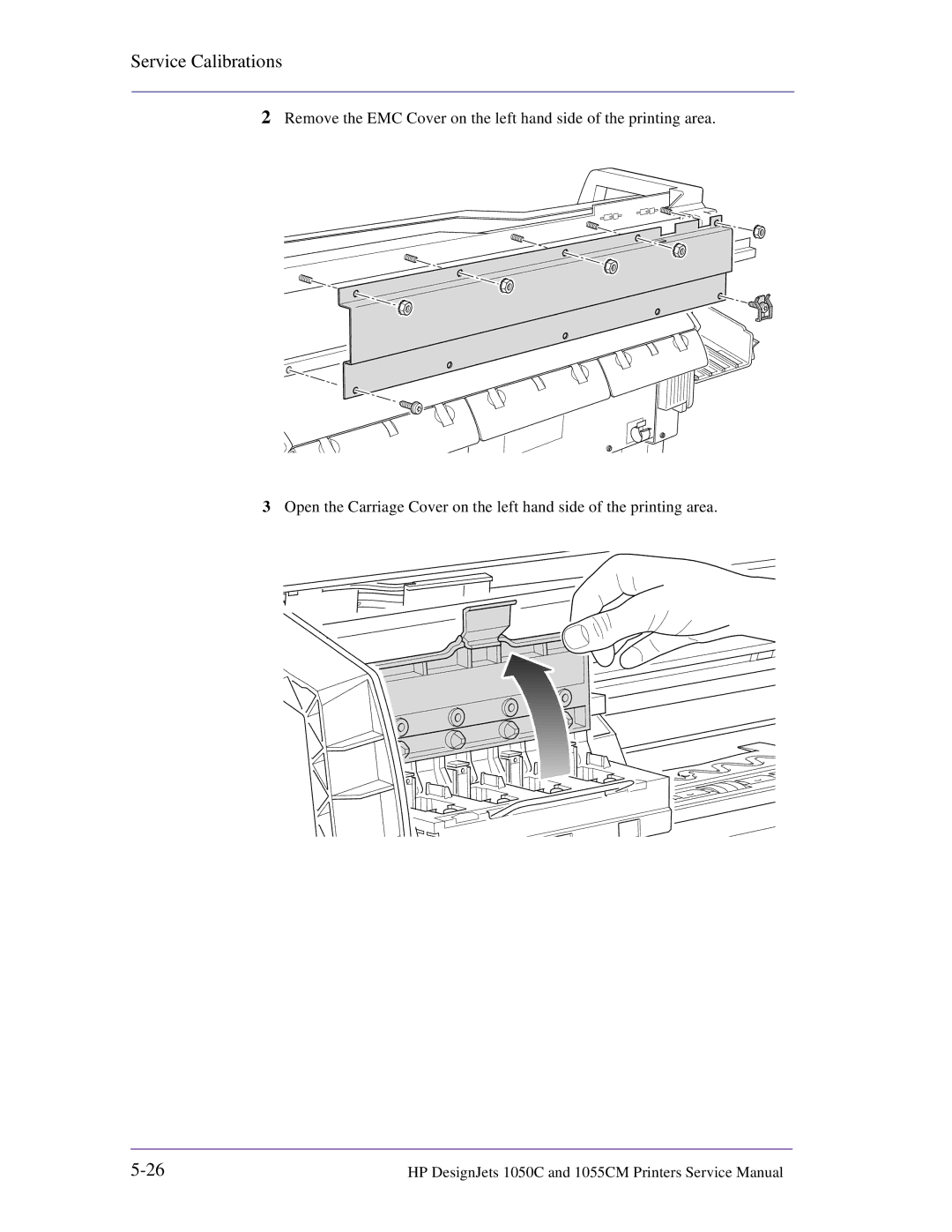 HP 1055CM manual Service Calibrations 