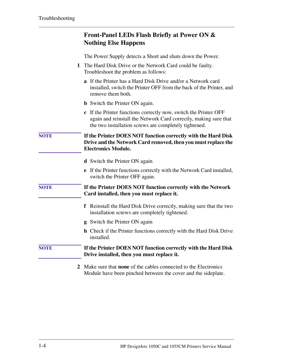 HP 1055CM manual Troubleshooting 