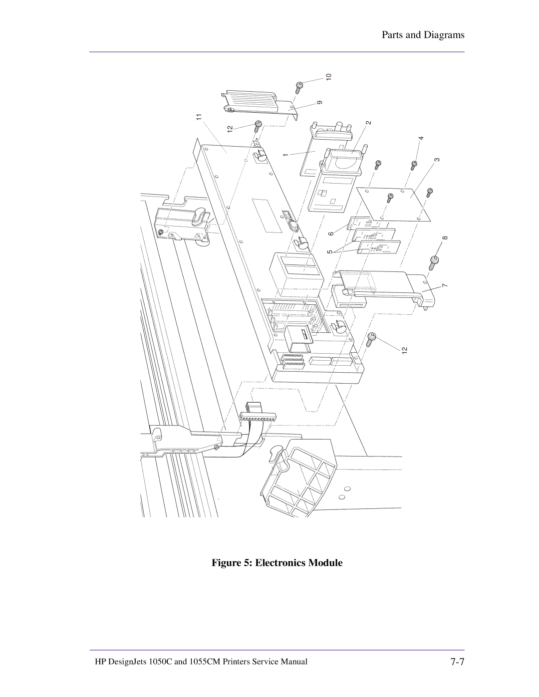 HP 1055CM manual Electronics Module 