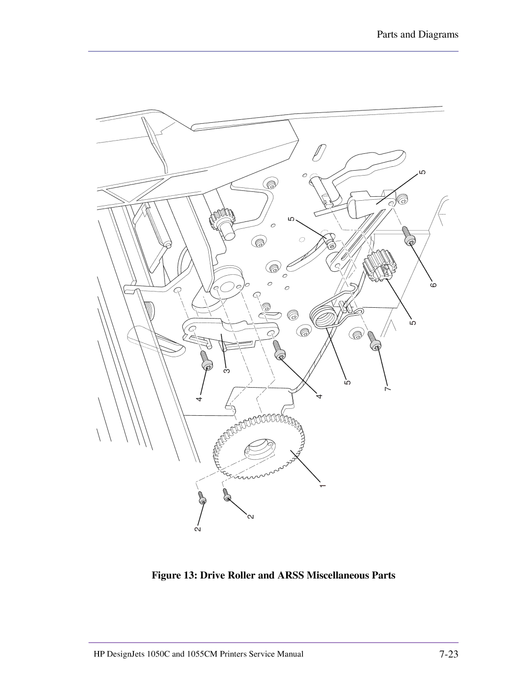 HP 1055CM manual Drive Roller and Arss Miscellaneous Parts 