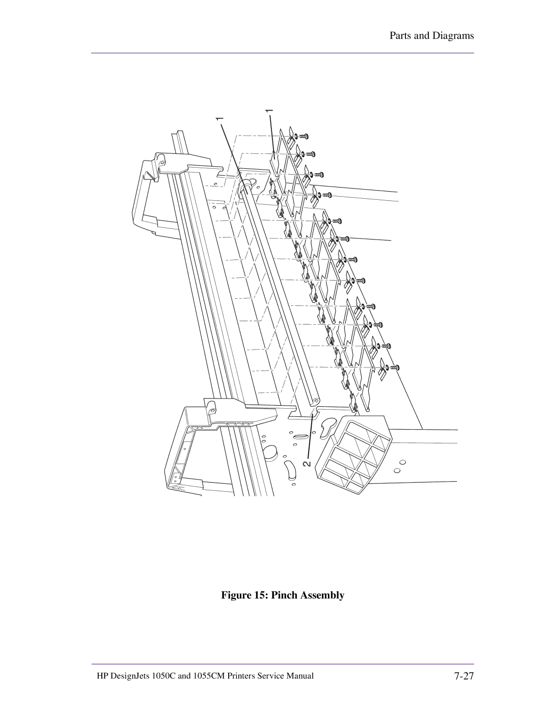 HP 1055CM manual Pinch Assembly 