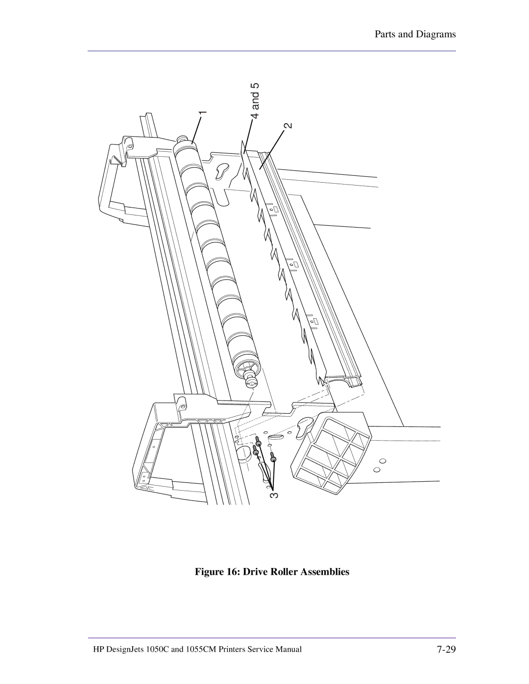 HP 1055CM manual Drive Roller Assemblies 