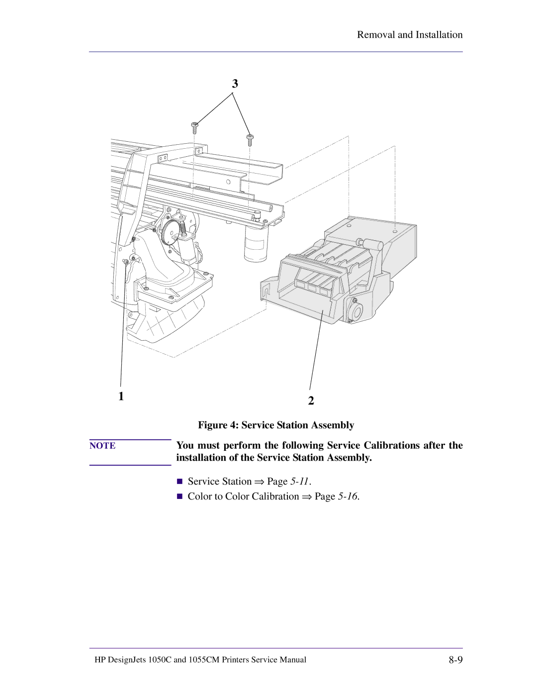 HP 1055CM manual Service Station ⇒ Color to Color Calibration ⇒ 