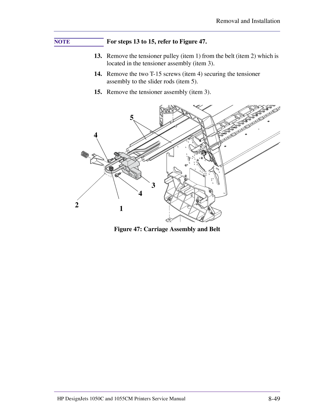 HP 1055CM manual For steps 13 to 15, refer to Figure 