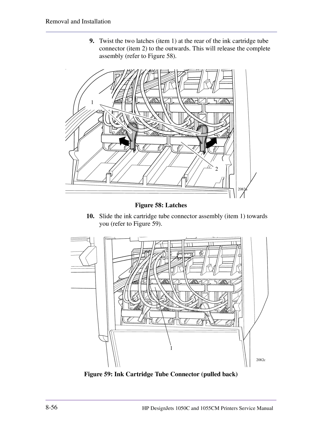 HP 1055CM manual Latches 