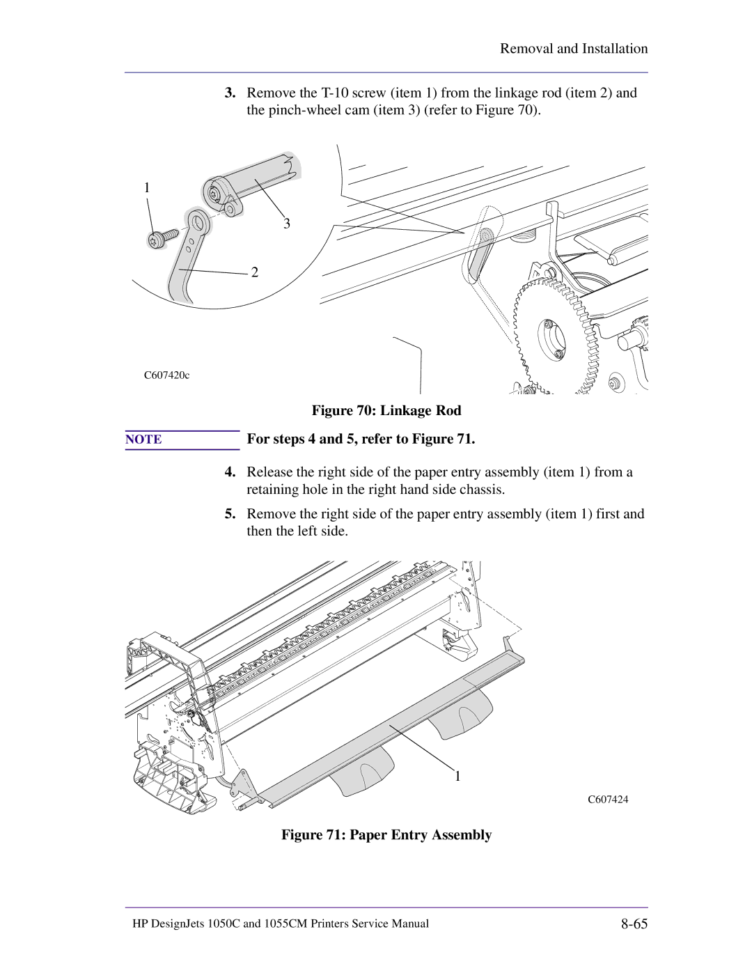 HP 1055CM manual Linkage Rod 