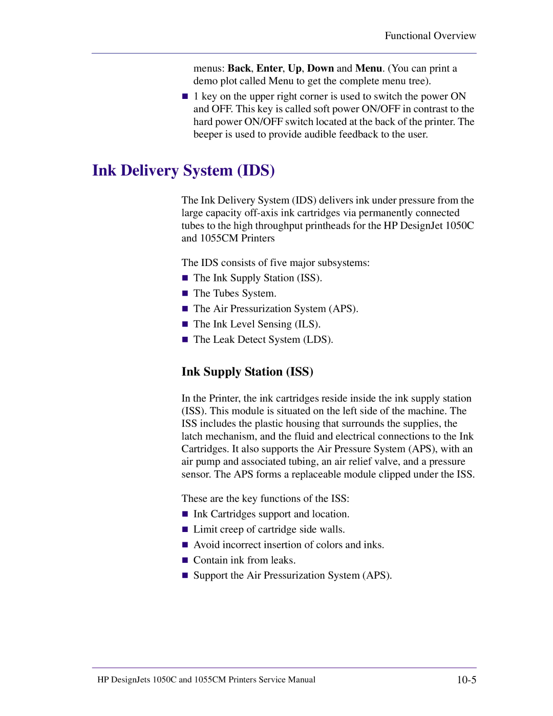 HP 1055CM manual Ink Delivery System IDS, Ink Supply Station ISS 