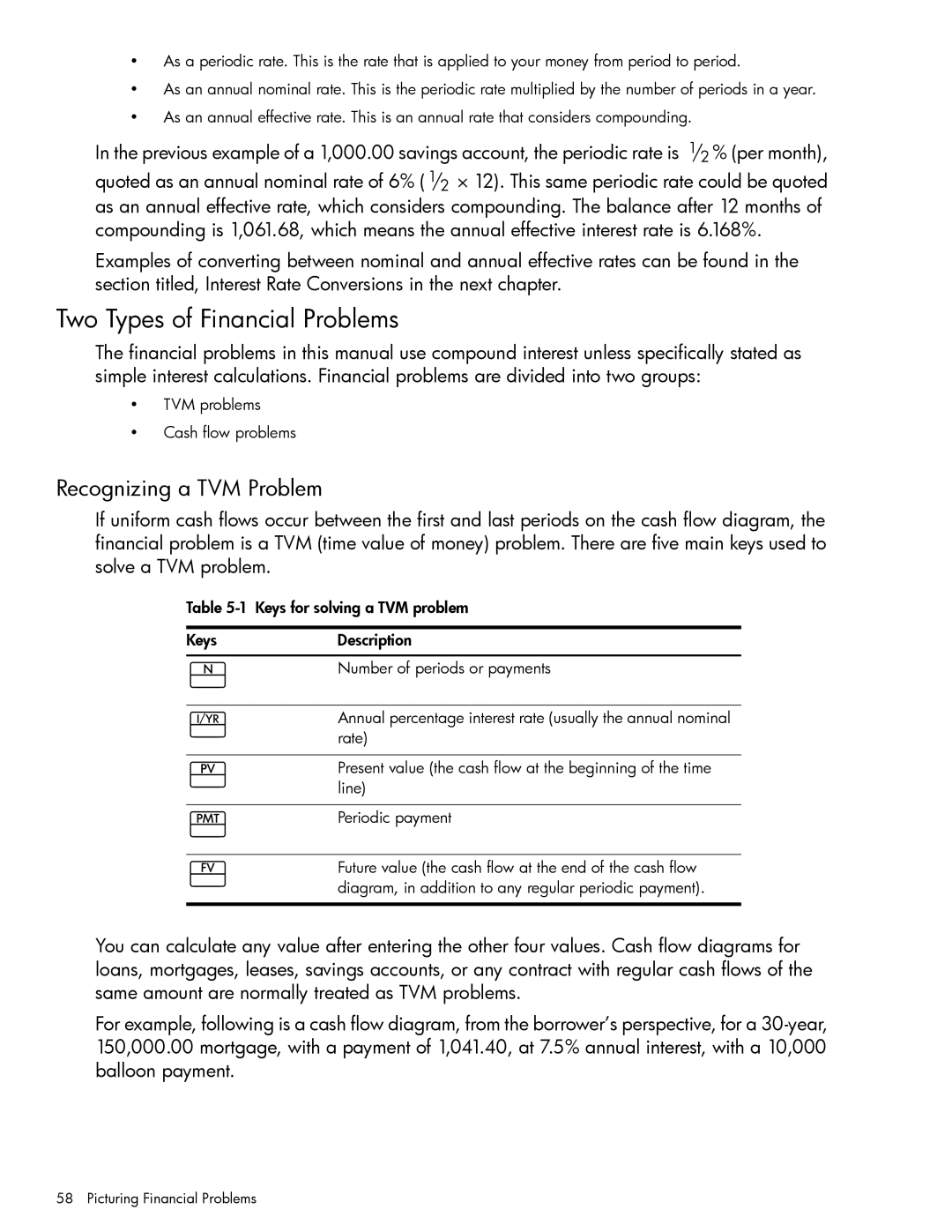 HP 10bII+ Financial manual Two Types of Financial Problems, Recognizing a TVM Problem 