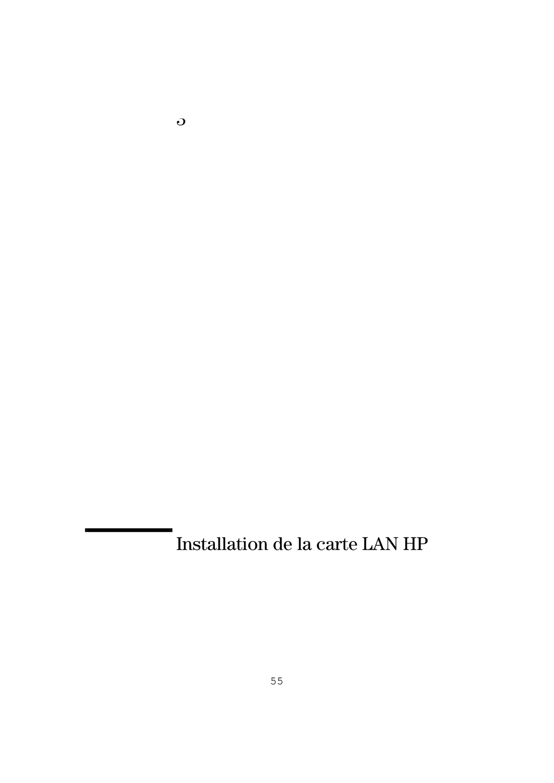 HP 10BT NightDIRER/100 manual Installation de la carte LAN HP 