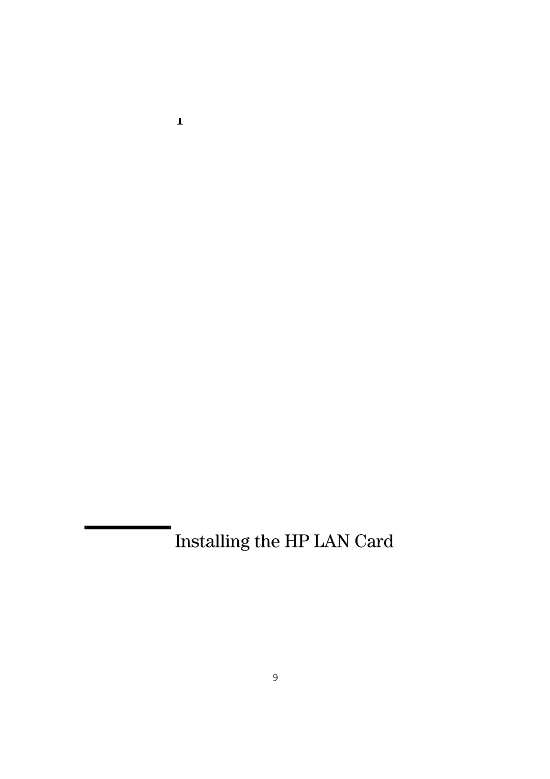 HP 10BT NightDIRER/100 manual Installing the HP LAN Card 