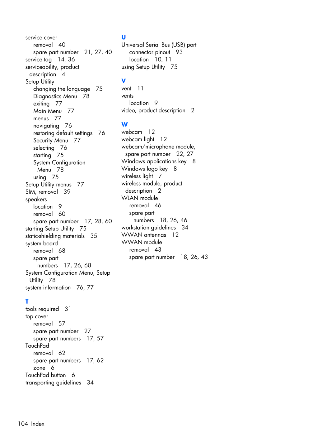 HP 1103130NR manual Starting System Configuration Menu Using 