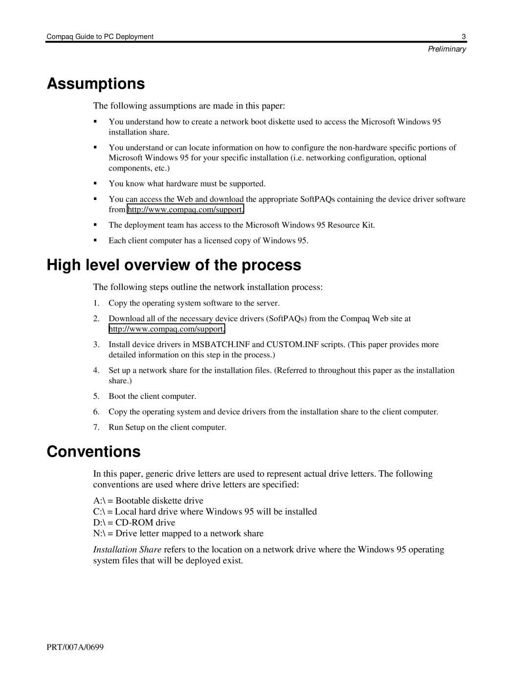 HP 110 manual Assumptions, High level overview of the process, Conventions 