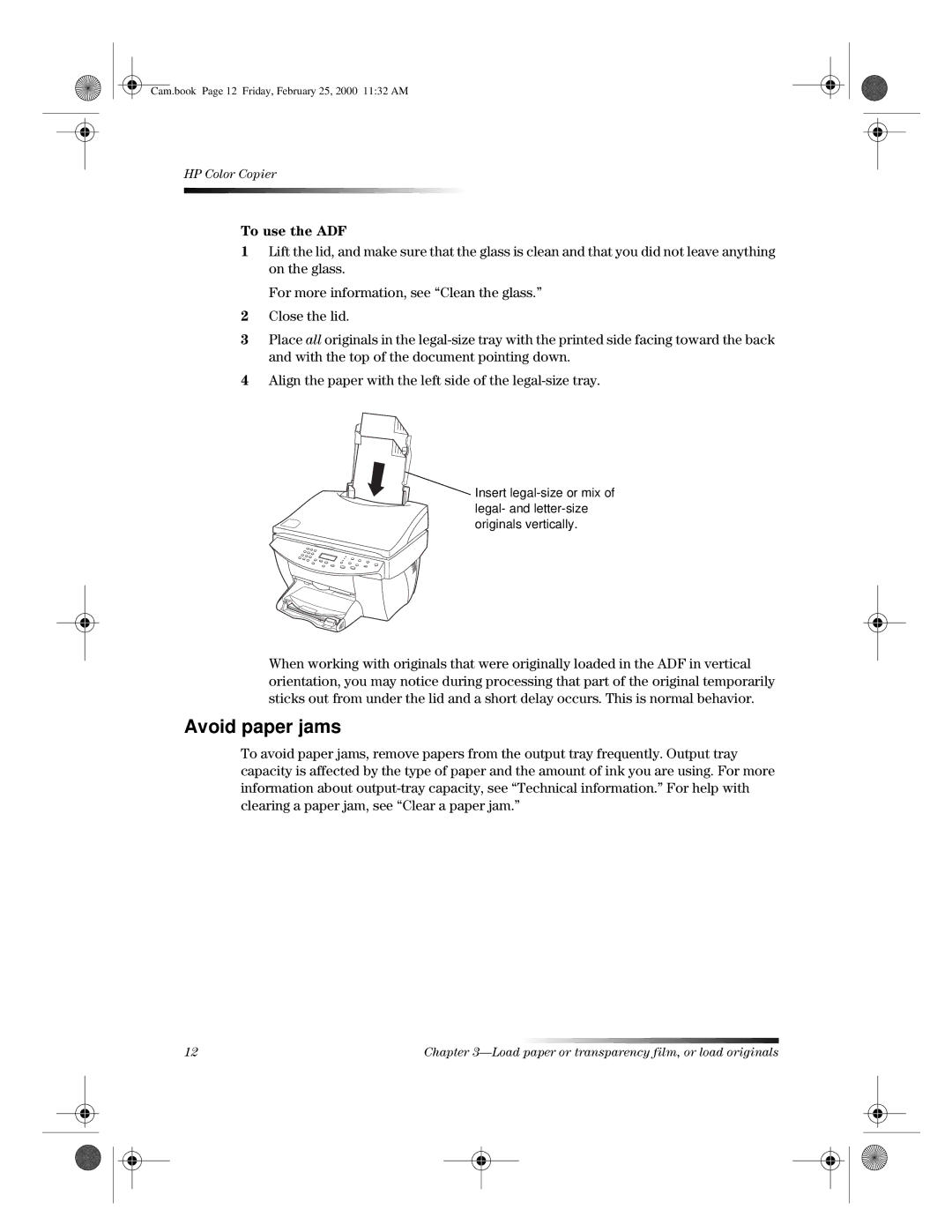 HP 110 manual Avoid paper jams 