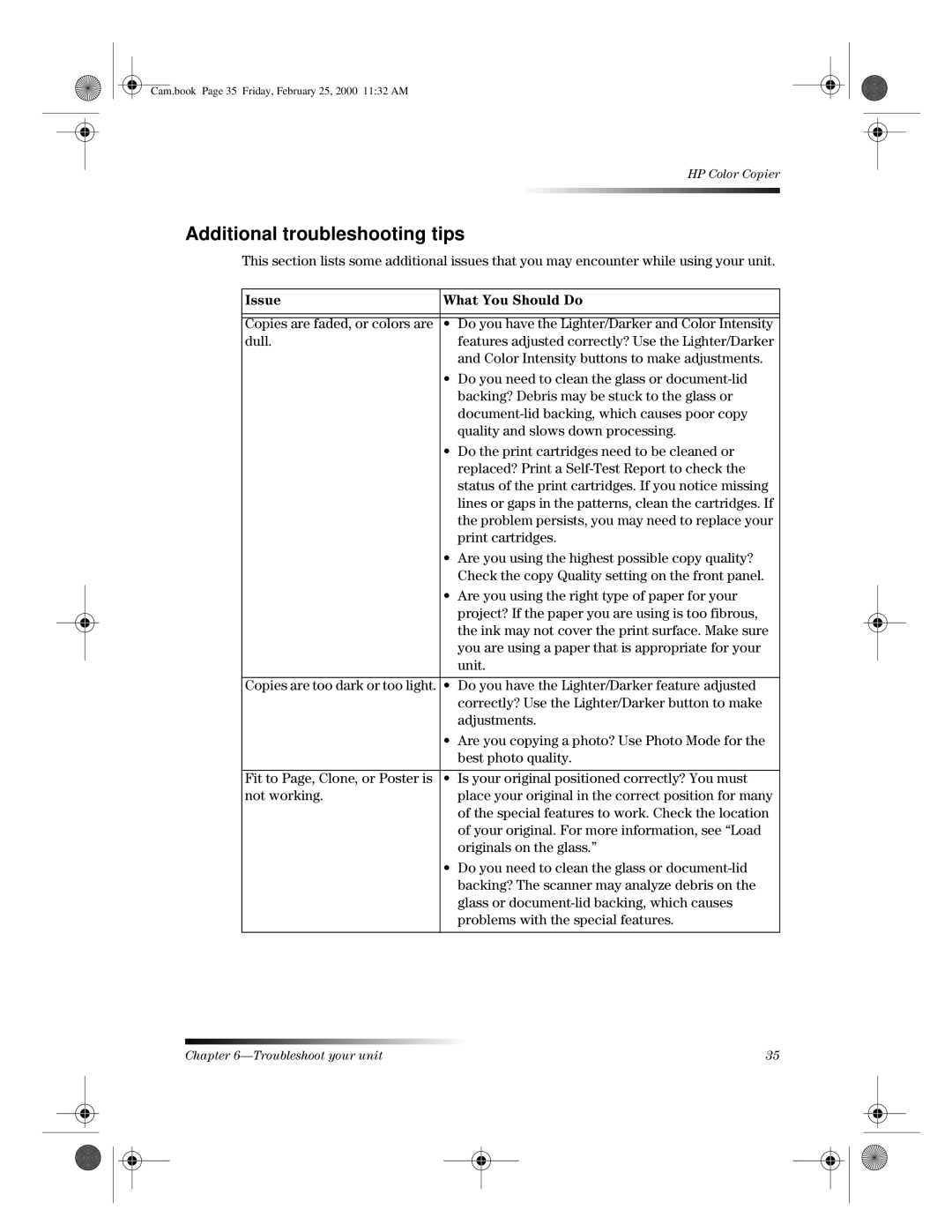 HP 110 manual Additional troubleshooting tips 