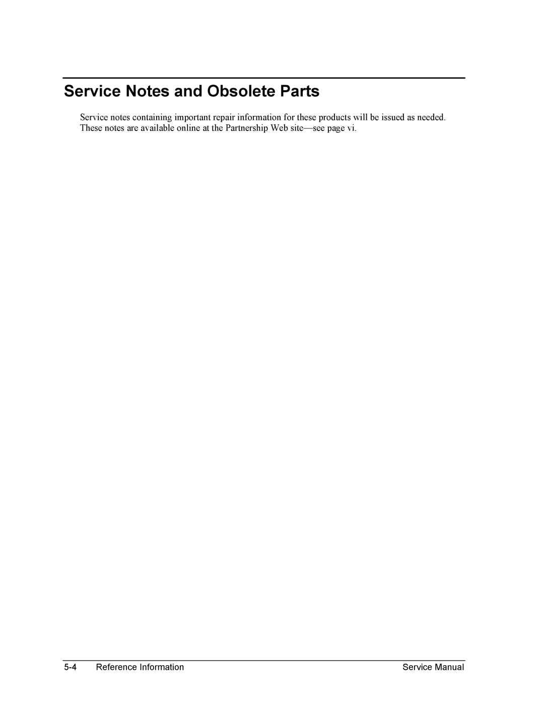 HP 2100, 1100 manual Service Notes and Obsolete Parts 