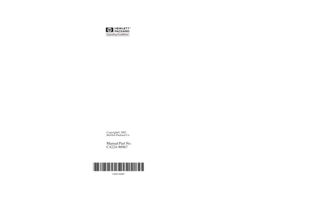 HP 1100 manual C4224-90967 