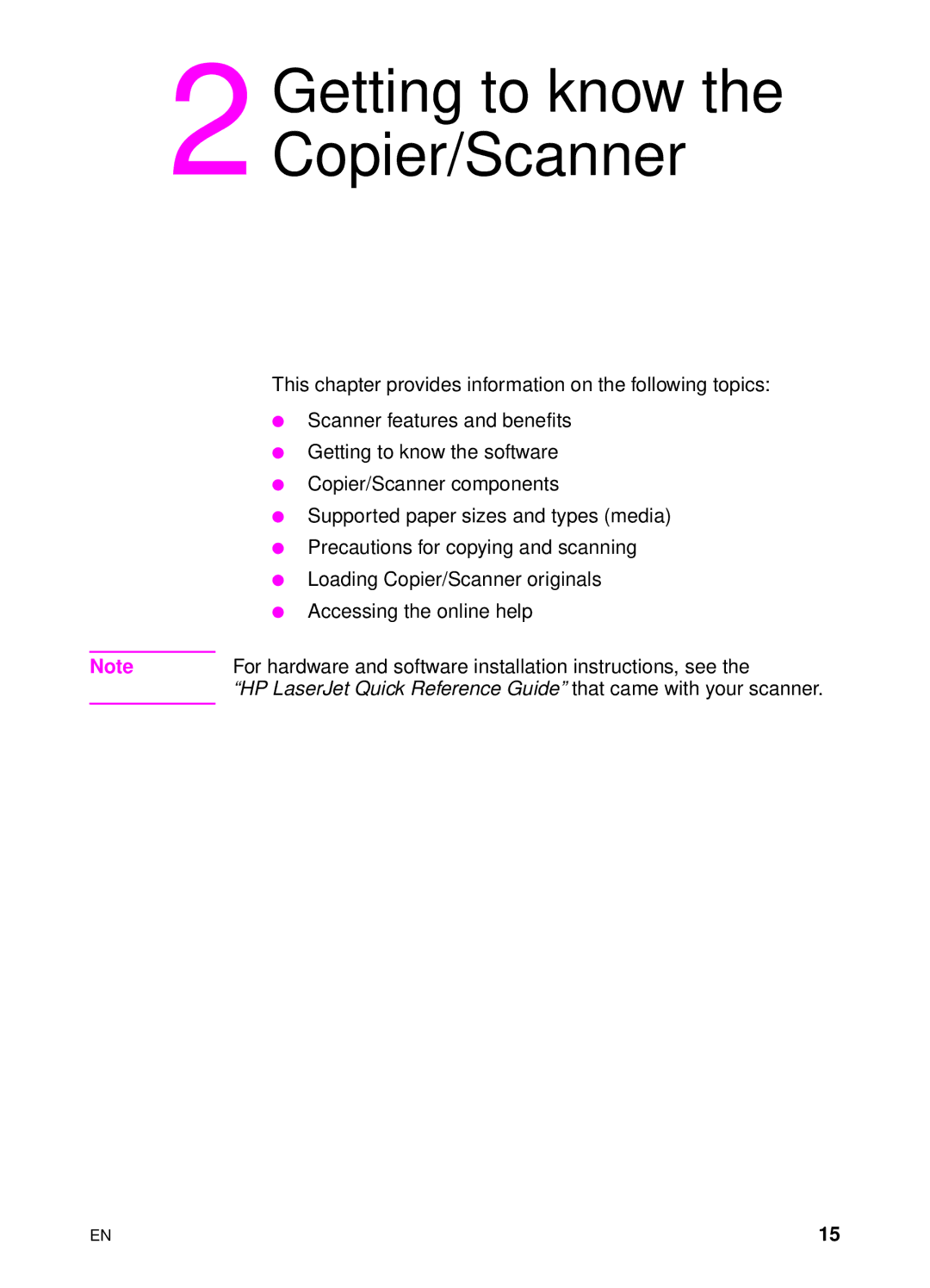 HP 1100A manual Getting to know the Copier/Scanner 