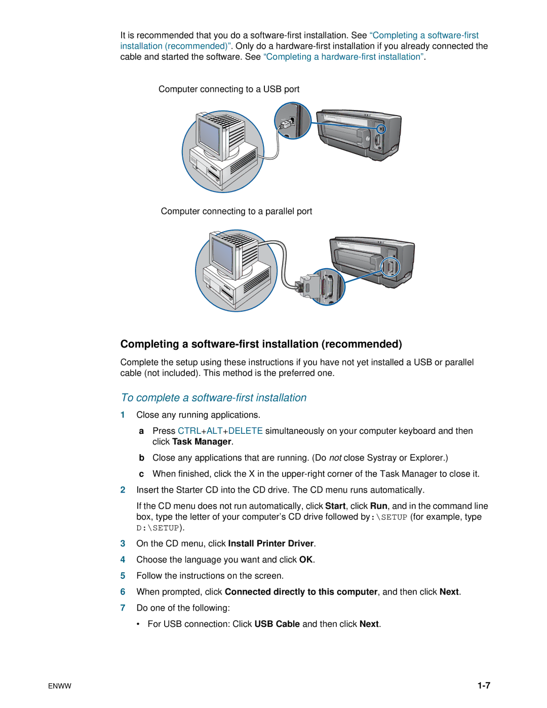 HP 1100dtn manual Completing a software-first installation recommended, To complete a software-first installation 