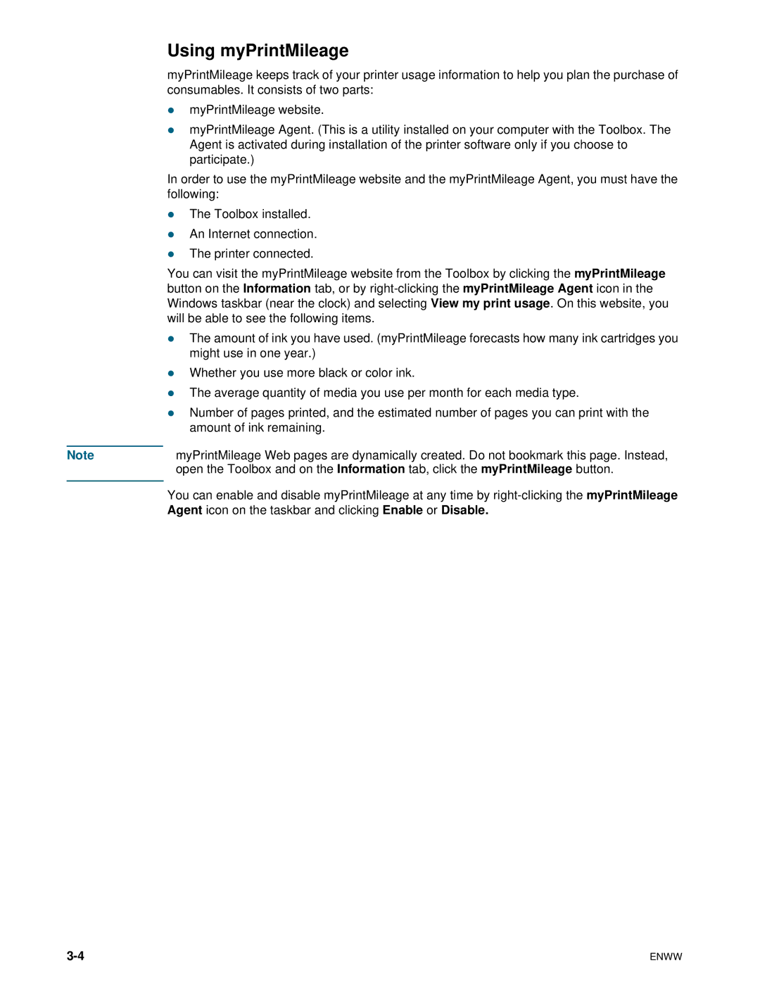 HP 1100dtn manual Using myPrintMileage 