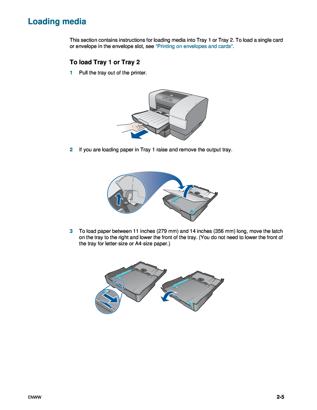 HP 1100dtn manual Loading media, To load Tray 1 or Tray 