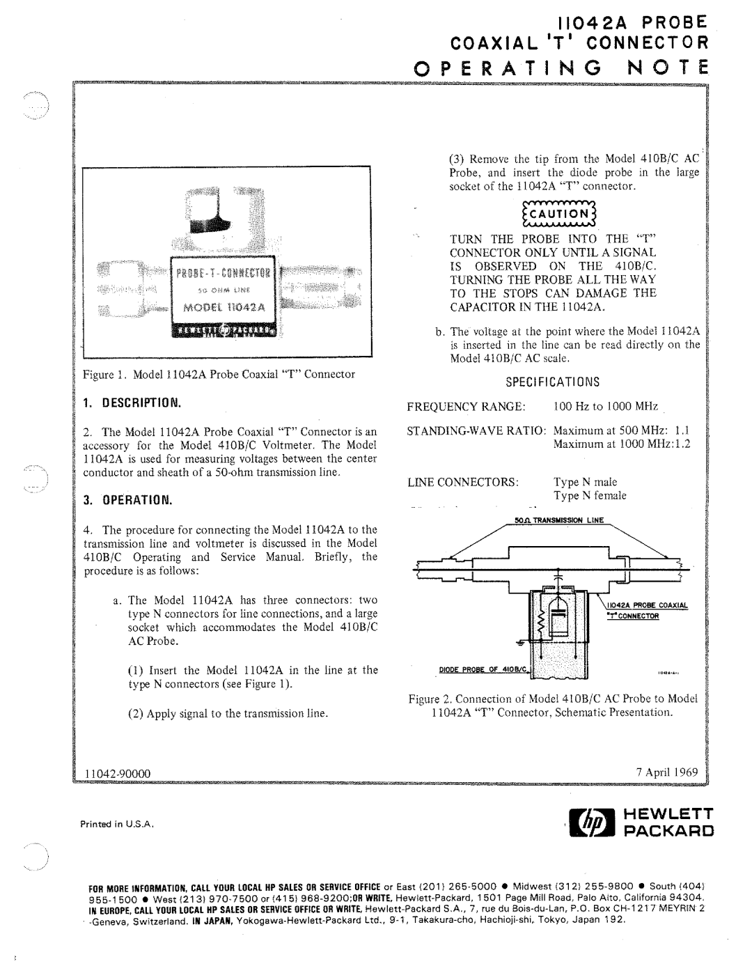 HP 11042A manual 