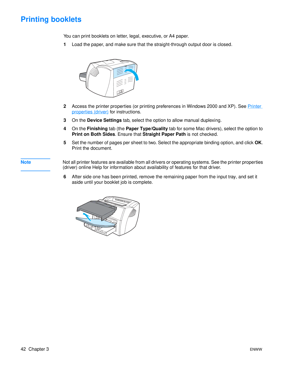 HP 1150 1300 1300n manual Printing booklets 