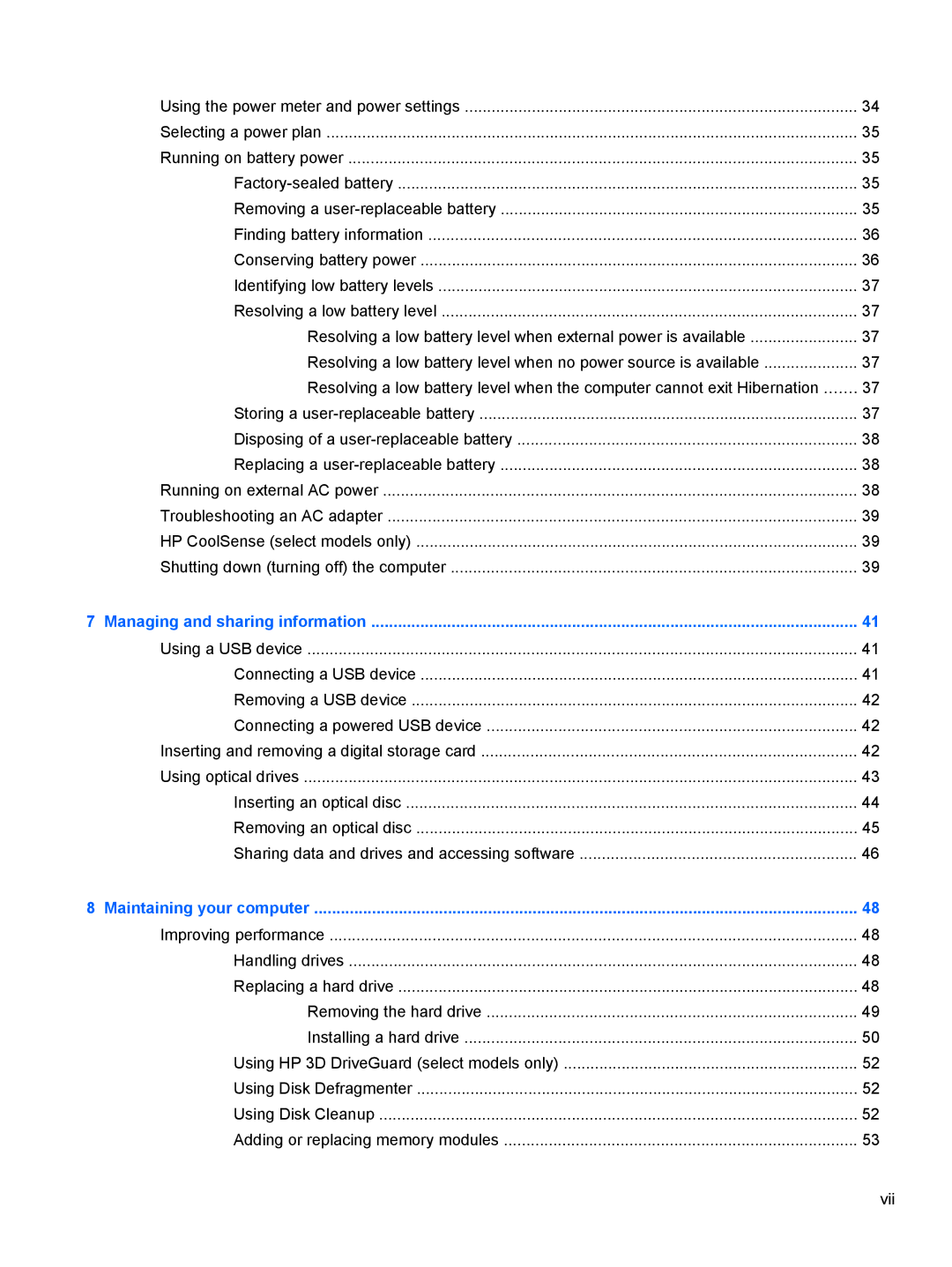 HP 11.6-Inch C2K41UA#ABA manual Managing and sharing information 