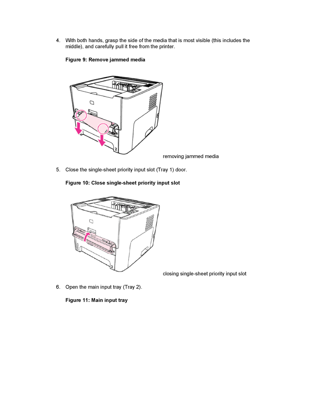 HP 1160 manual Close single-sheet priority input slot 