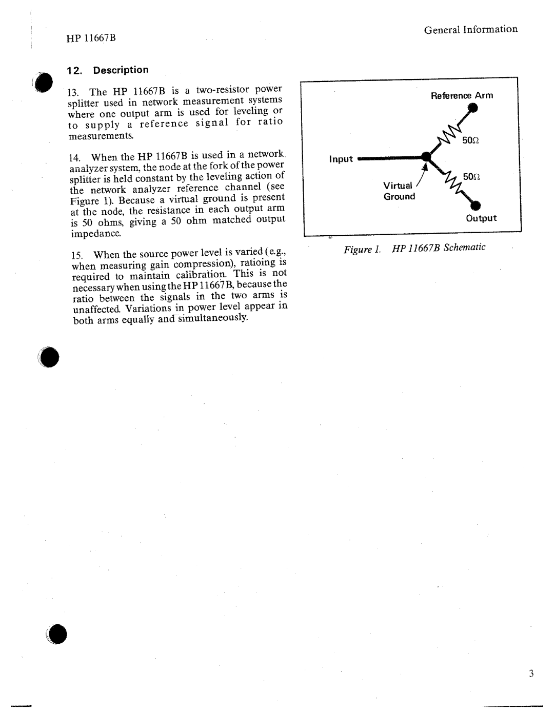 HP 11667B manual 