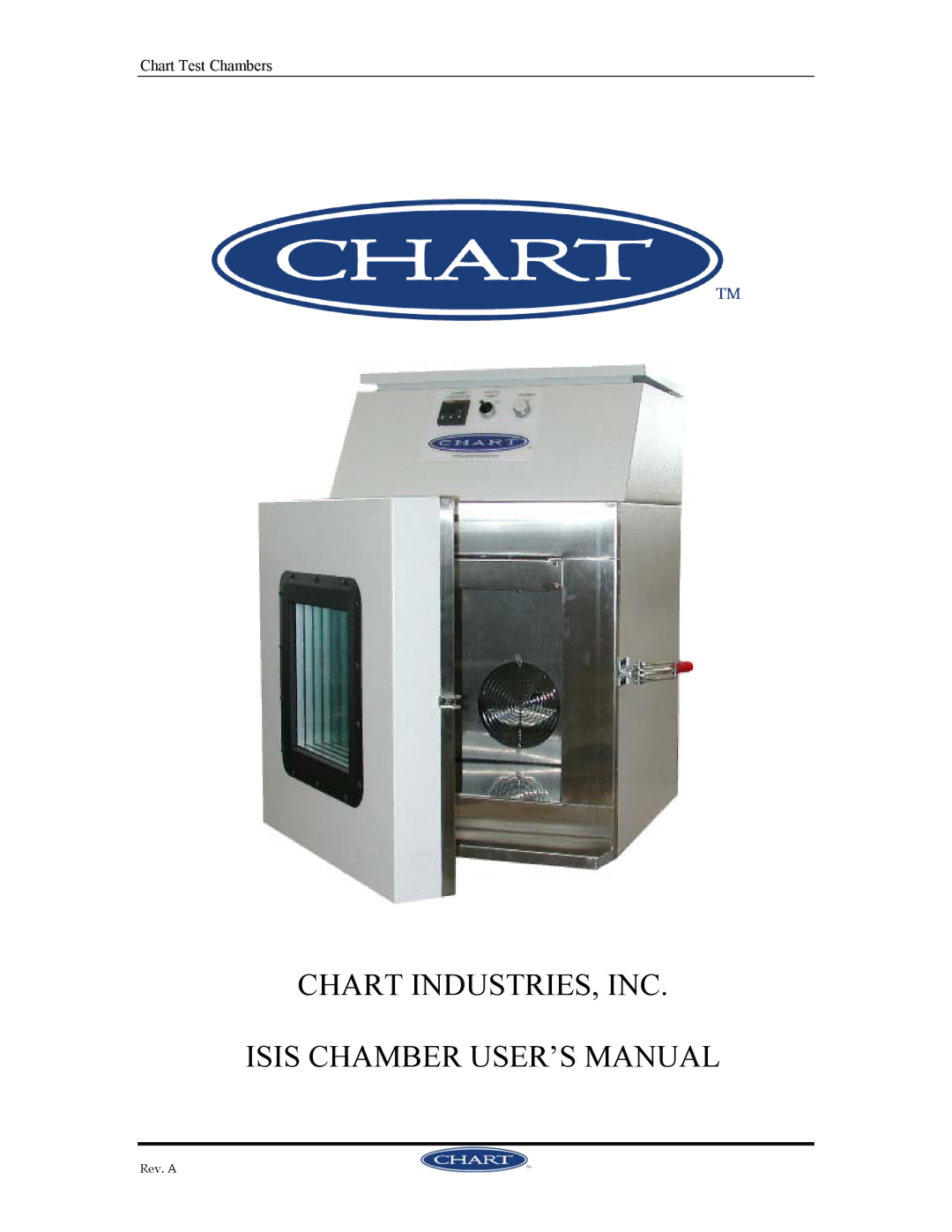 HP 11744195 manual Chart INDUSTRIES, INC Isis Chamber USER’S Manual 