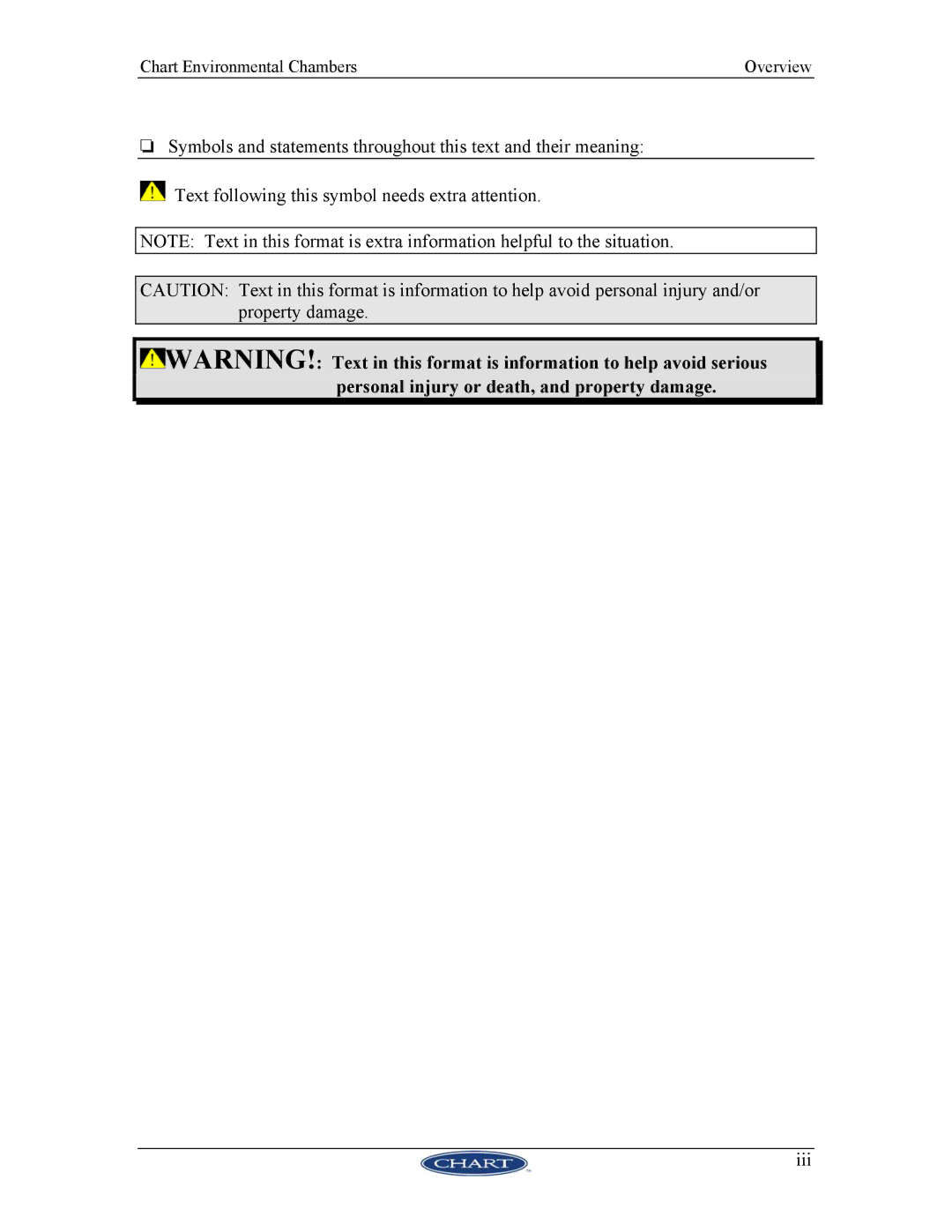 HP 11744195 manual Chart Environmental Chambers Overview 