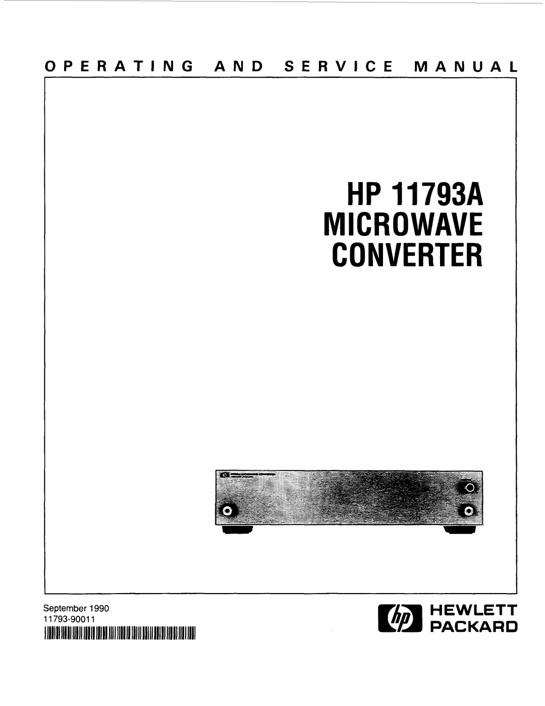 HP manual HP 11793A 