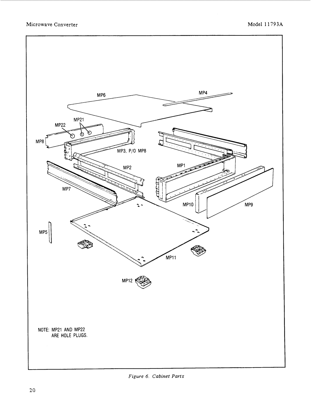 HP 11793A manual Cabinet Parts 