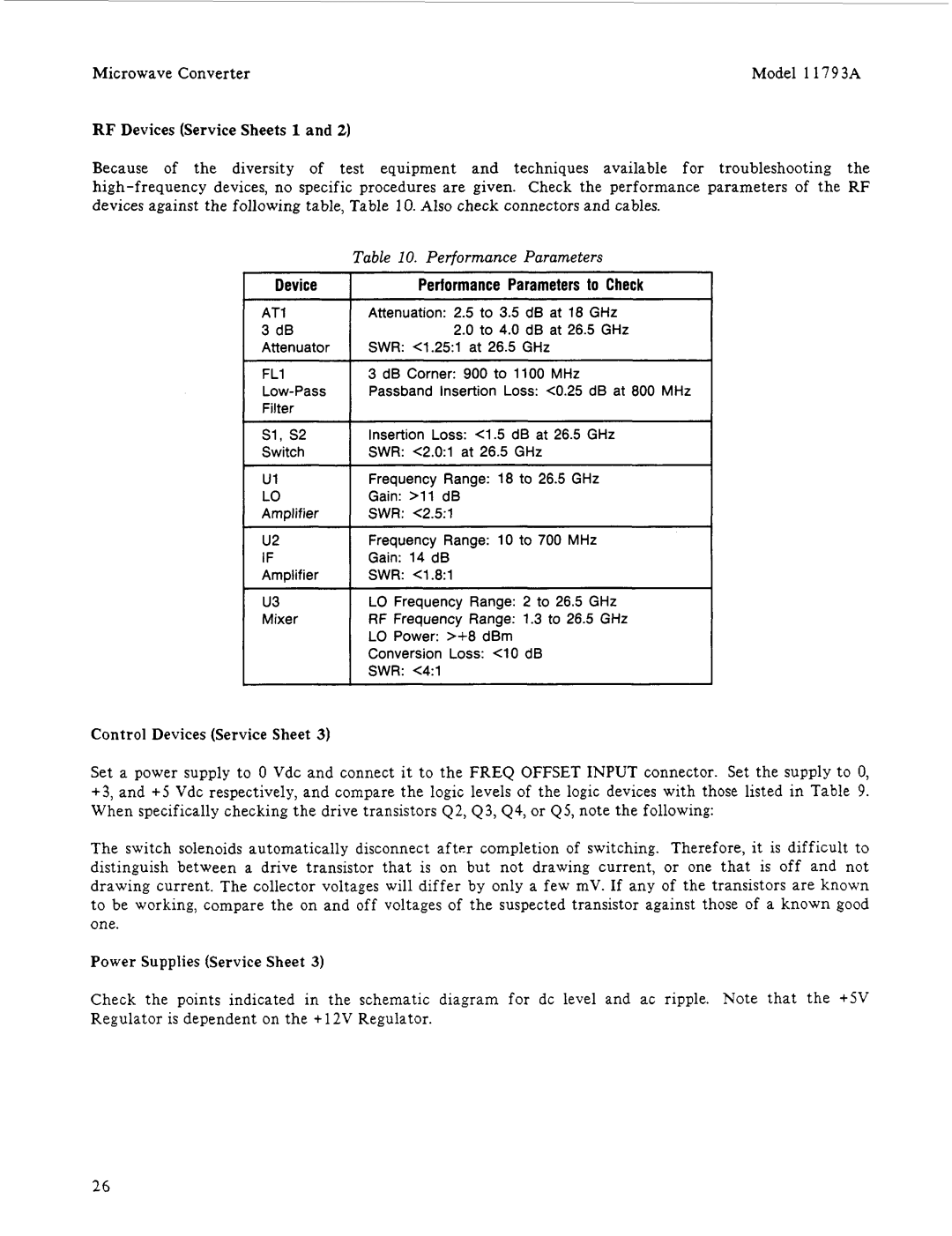 HP 11793A manual Device 