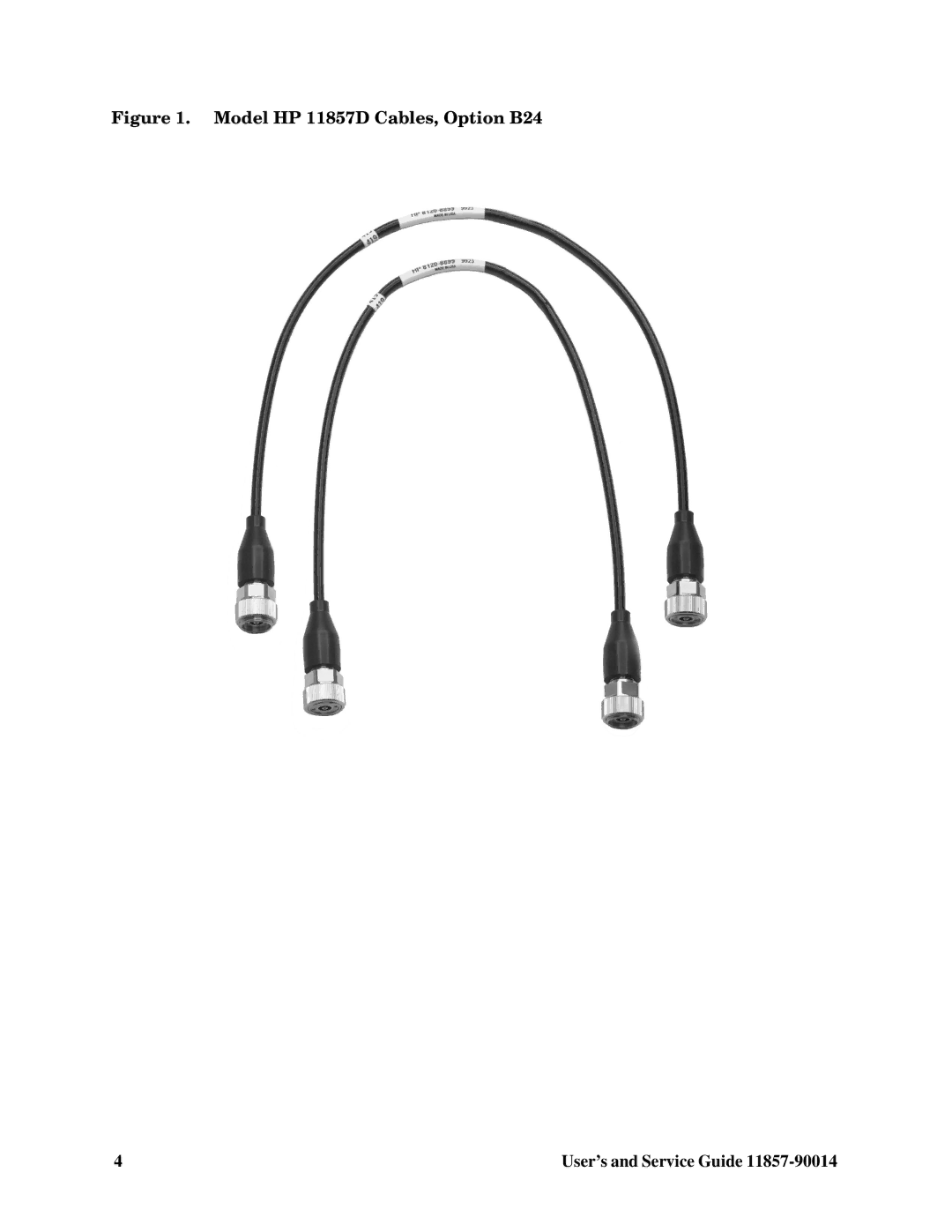 HP manual Model HP 11857D Cables, Option B24 