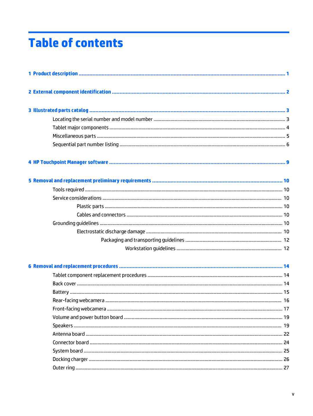 HP 12 Pro manual Table of contents 