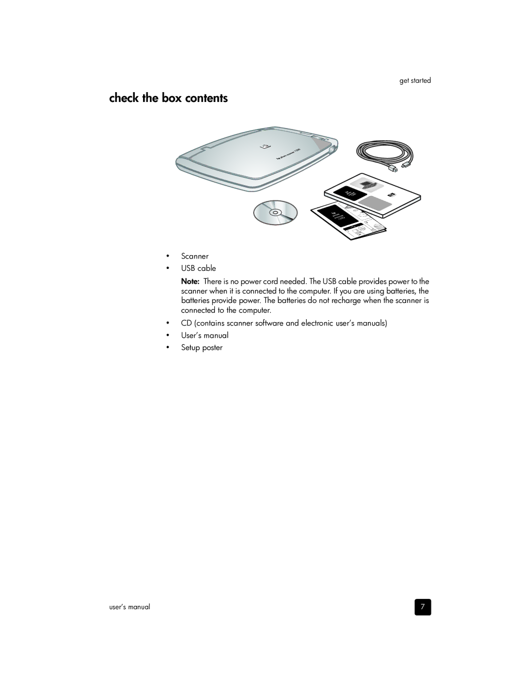 HP 1200 Photo manual Check the box contents 