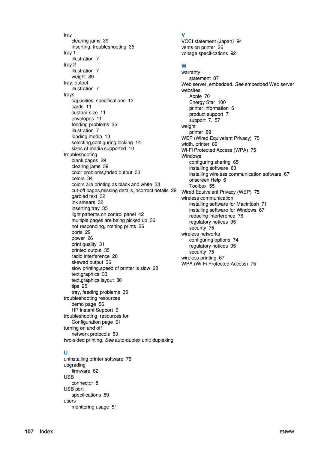 HP 1200 manual Index 