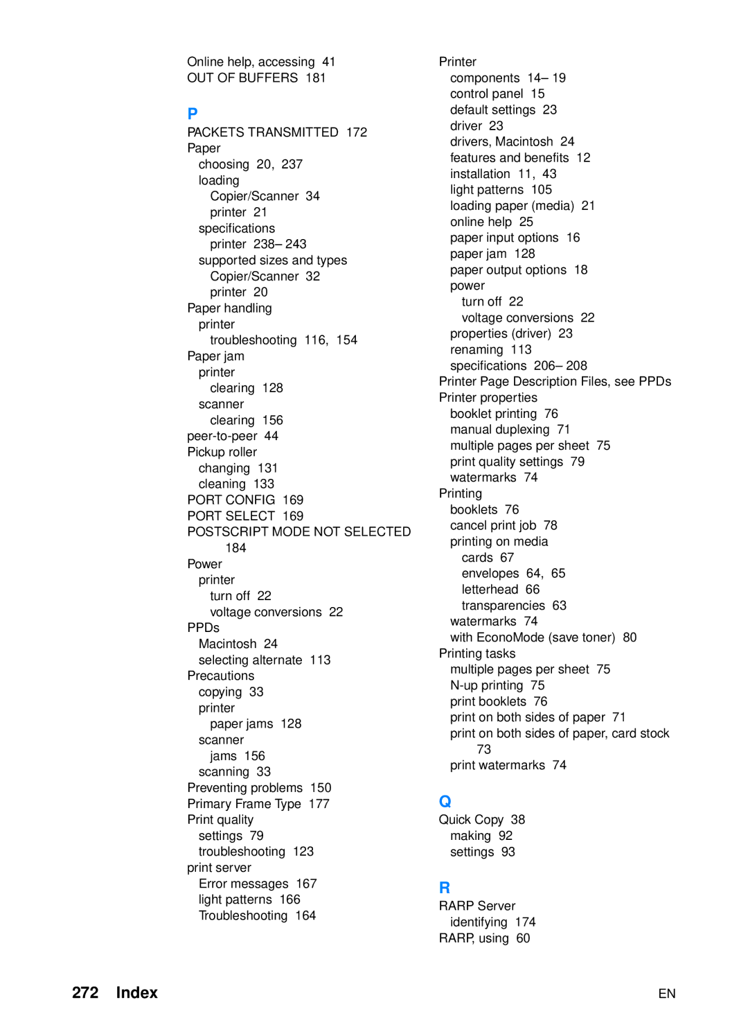 HP 1200 manual OUT of Buffers 