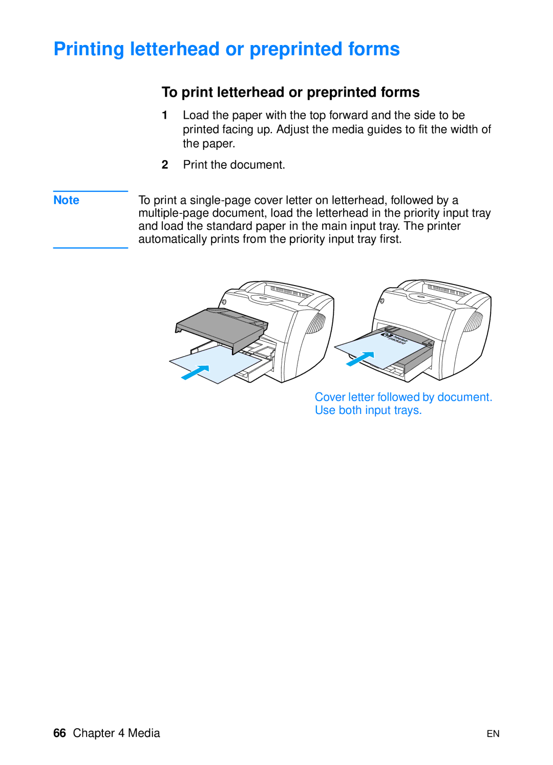 HP 1200 manual Printing letterhead or preprinted forms, To print letterhead or preprinted forms 