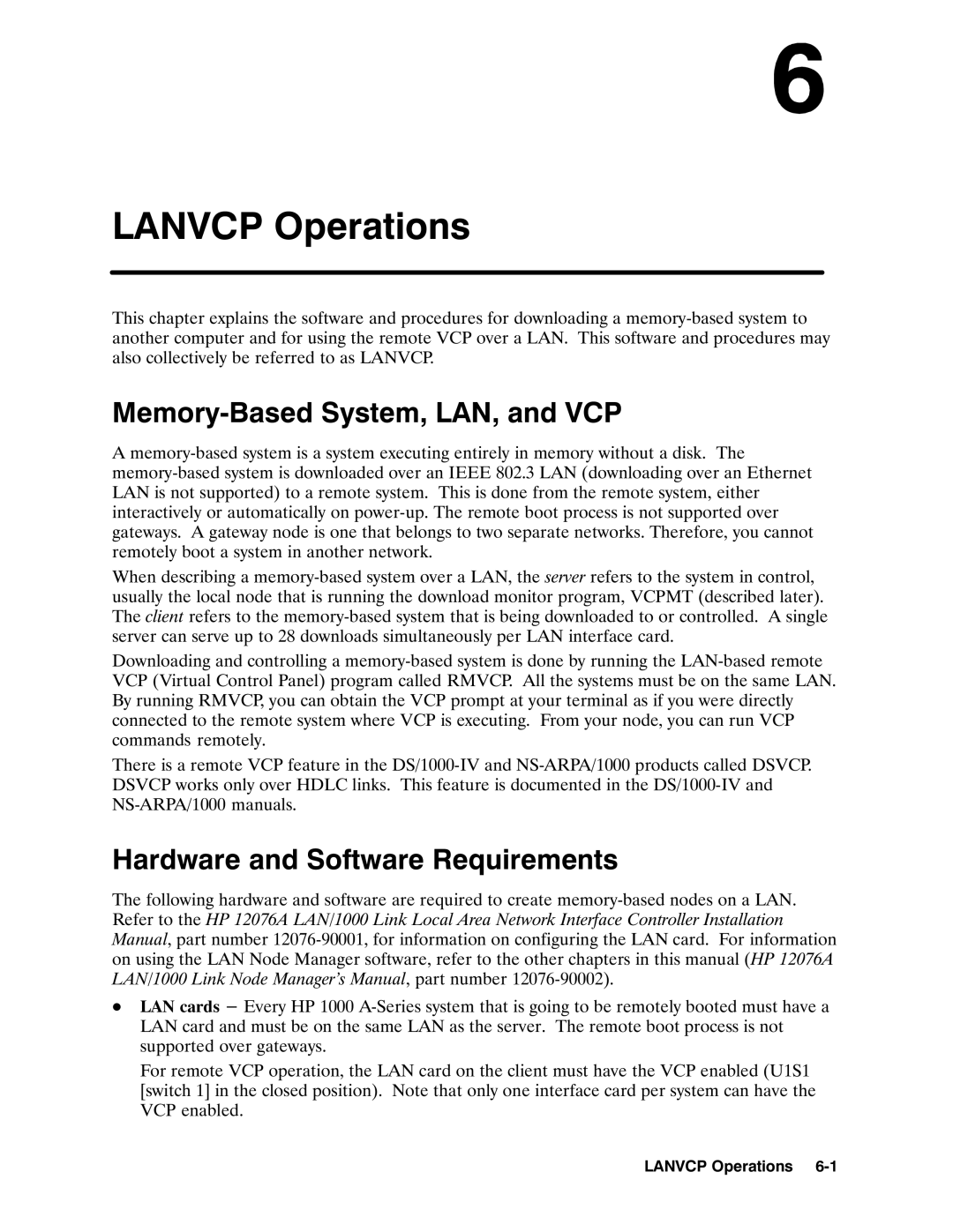 HP 12076A LAN/1000 LINK manual 