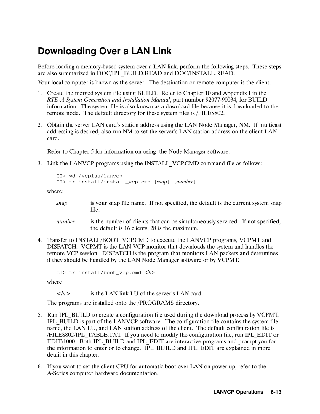 HP 12076A LAN/1000 LINK manual 