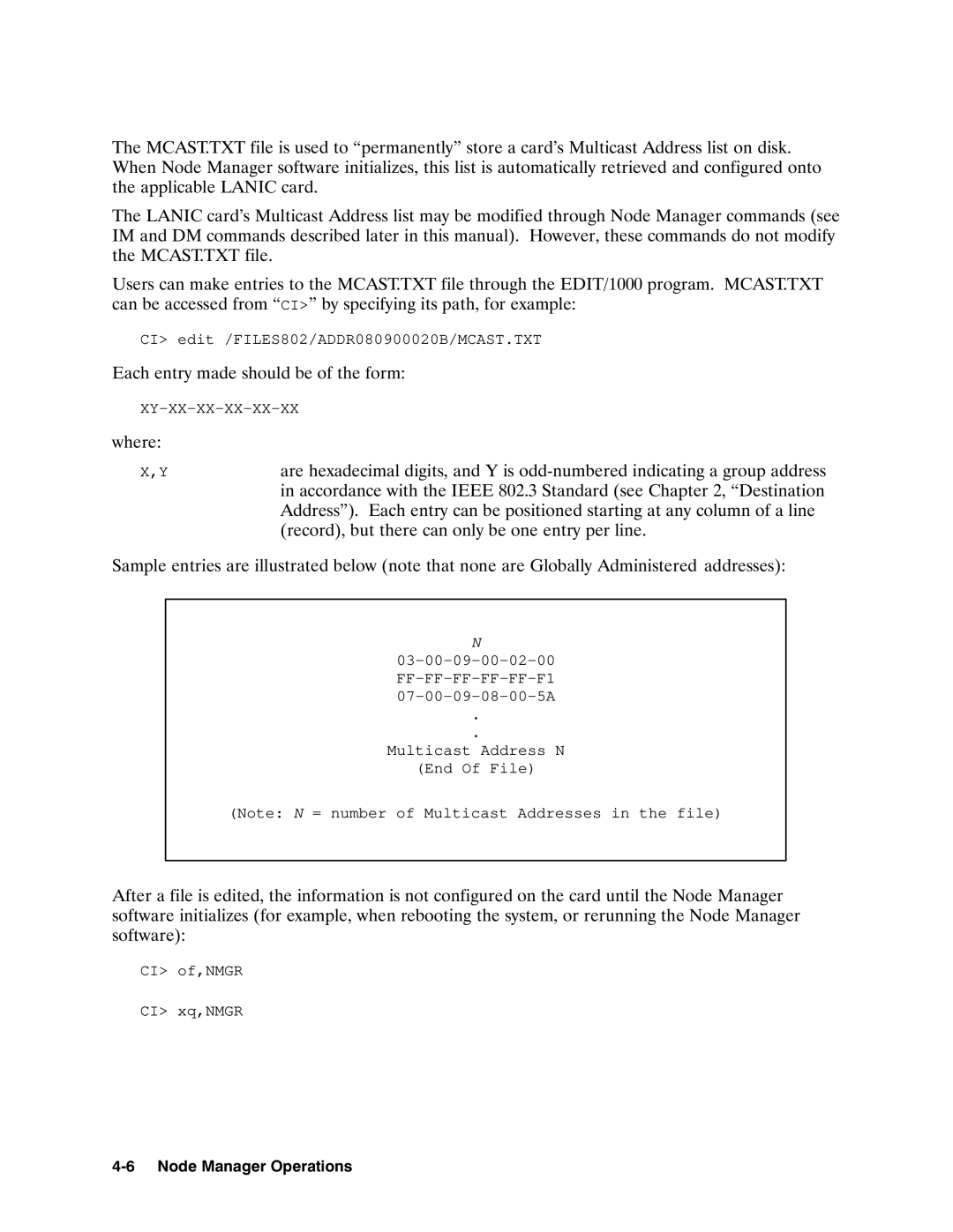 HP 12076A LAN/1000 LINK manual Xy-Xx-Xx-Xx-Xx-Xx, FF-FF-FF-FF-FF-F1 