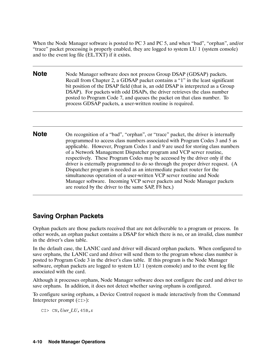 HP 12076A LAN/1000 LINK manual Ci Cn 