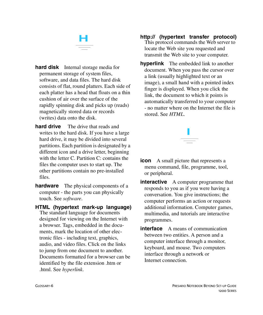 HP 1215EA manual GLOSSARY-6 