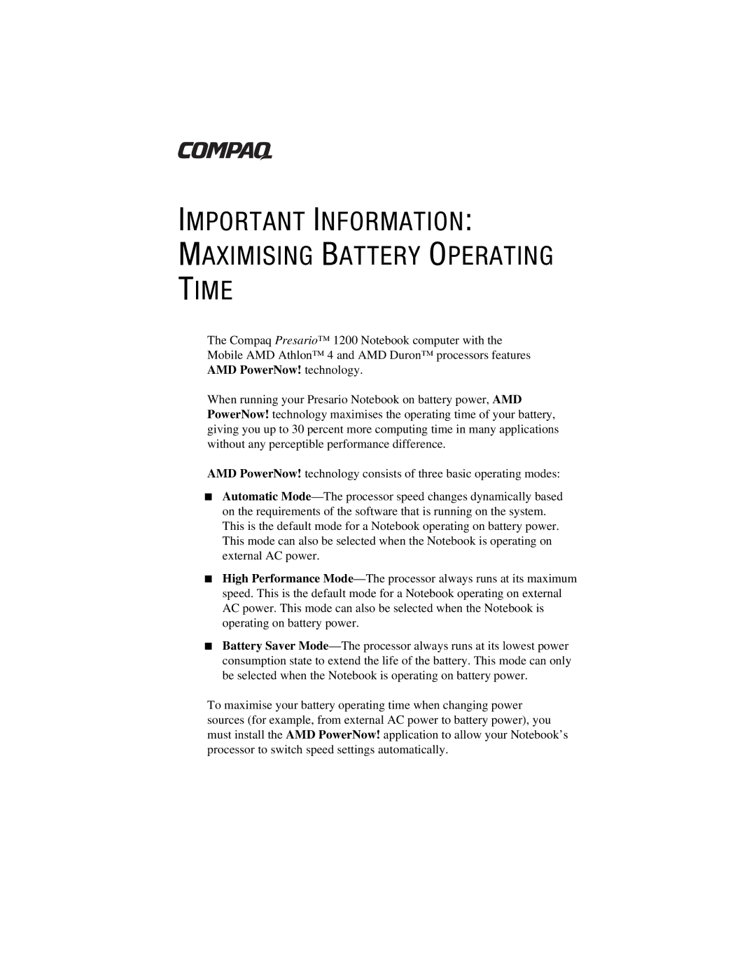 HP 1216UK manual Important Information, Time 