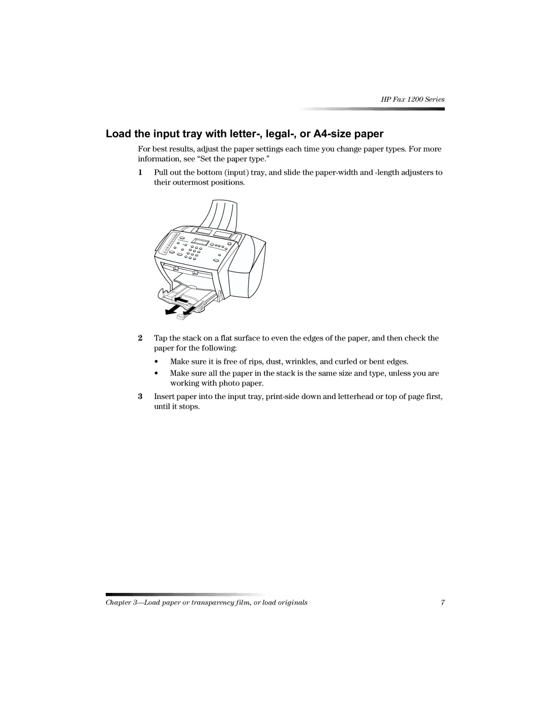 HP 1220 Fax manual Rdgwkhlqsxwwud\Zlwkohwwhuohjdoru$Vlhsdshu 