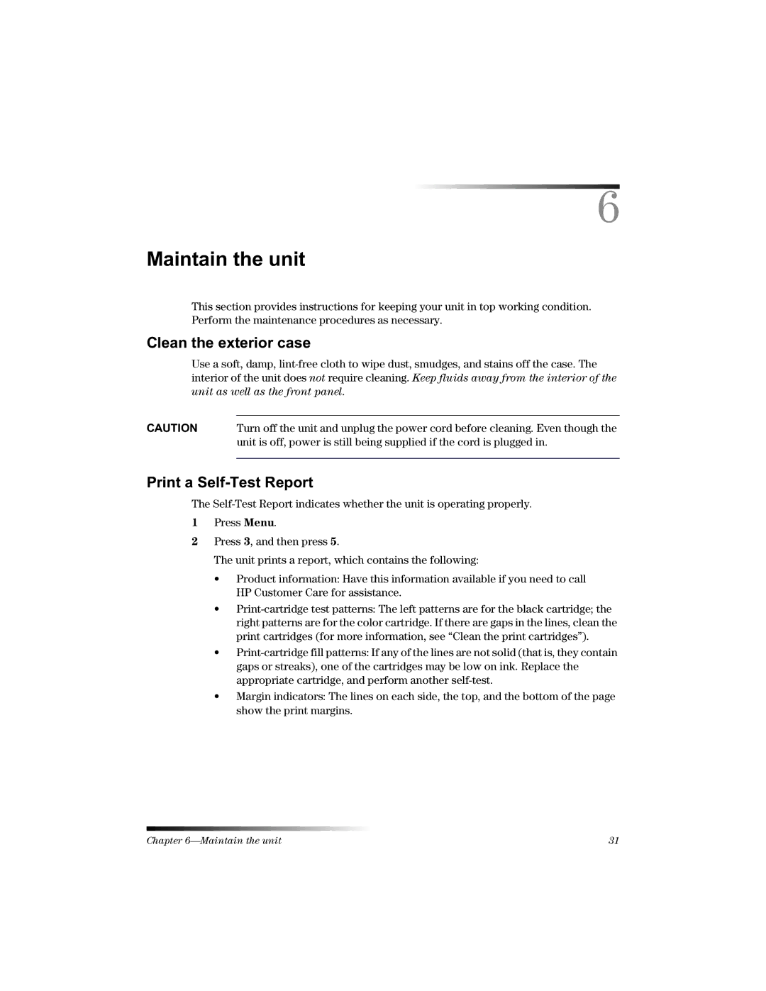 HP 1220 Fax manual Ohdqwkhhwhulrufdvh, 3ULQWD6HOI7HVW5HSRUW 